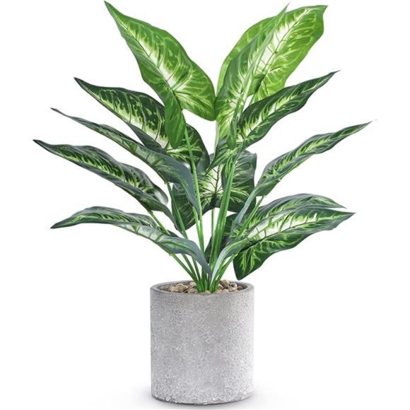 16" Small Fake Plants Artificial Potted Faux Plants Desk Plant for Home Office - Picture 1 of 6